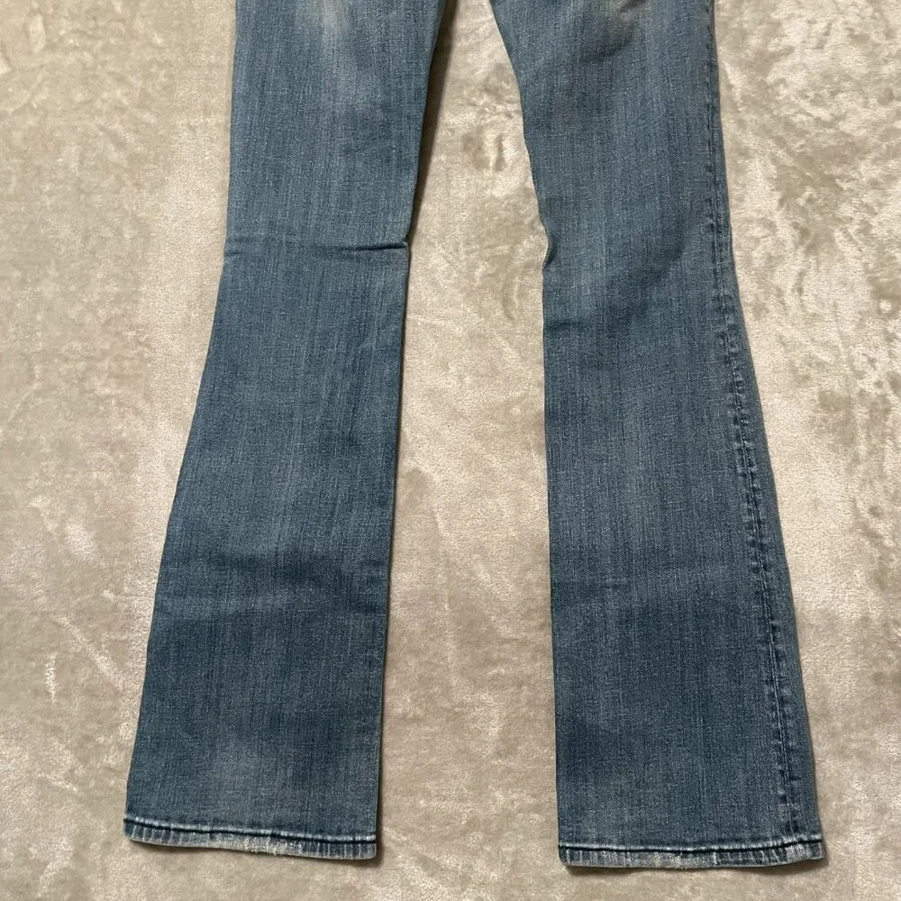 Miss Me Boot Cut Jeans with Embellished Back Pockets - Light Blue Denim - Picture 2 of 14
